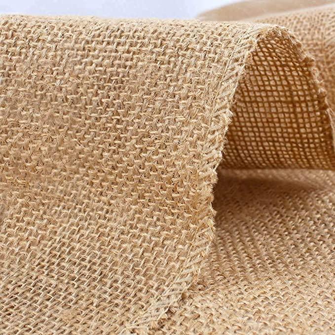 Jute Hessian Burlap Cloth Fabric - 4 Meter Long - 51” Width, Non-Laminated Threading:13x13 PSI, for Jute Bags