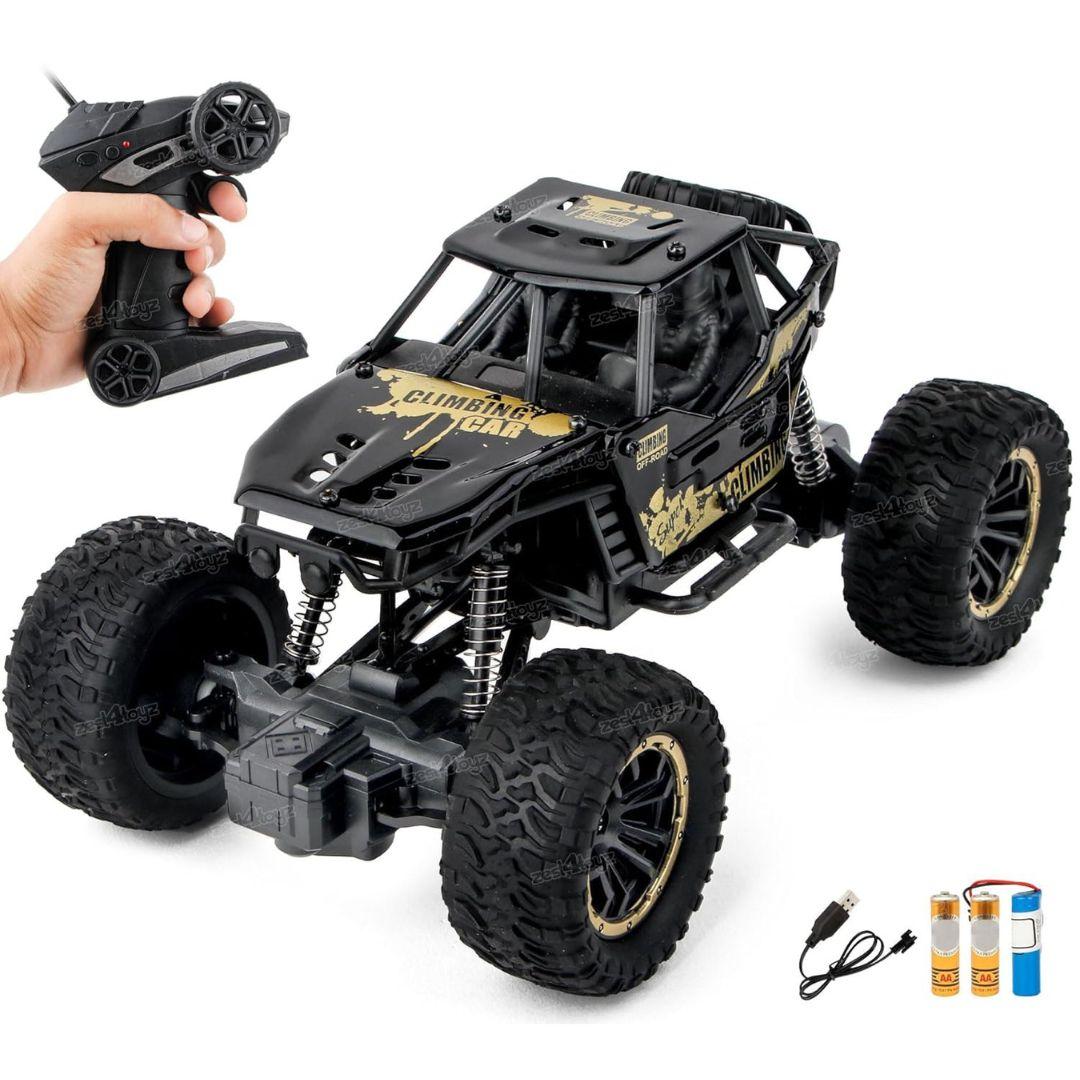 Remote Control Car for Kids Rock Crawler 2 Wd Monster Truck Offroad High Speed Climbing Toy Vehicle Car for Boys & Girls, Black