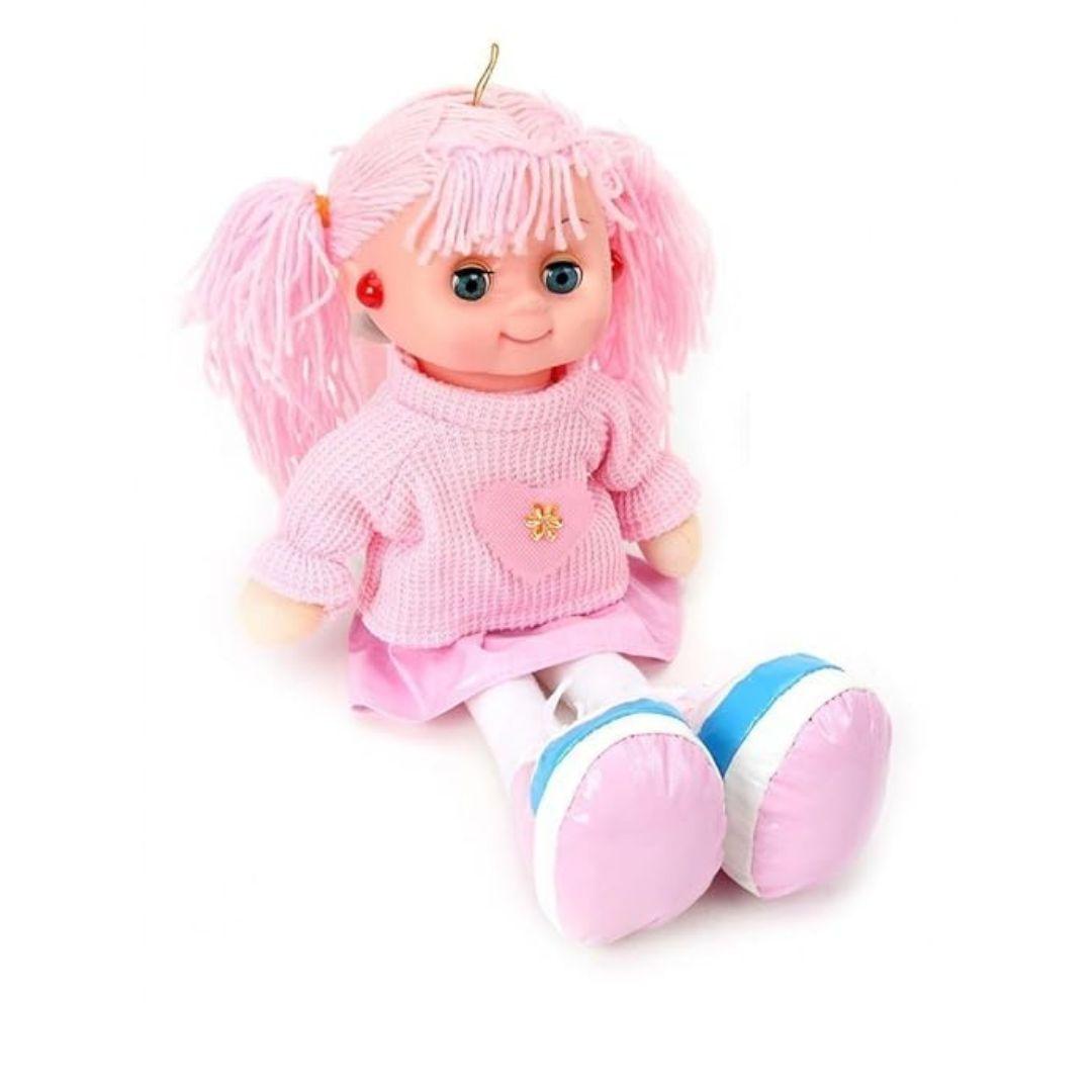 Beautiful Hair Cute Doll Toy with Light and Music (Pink)